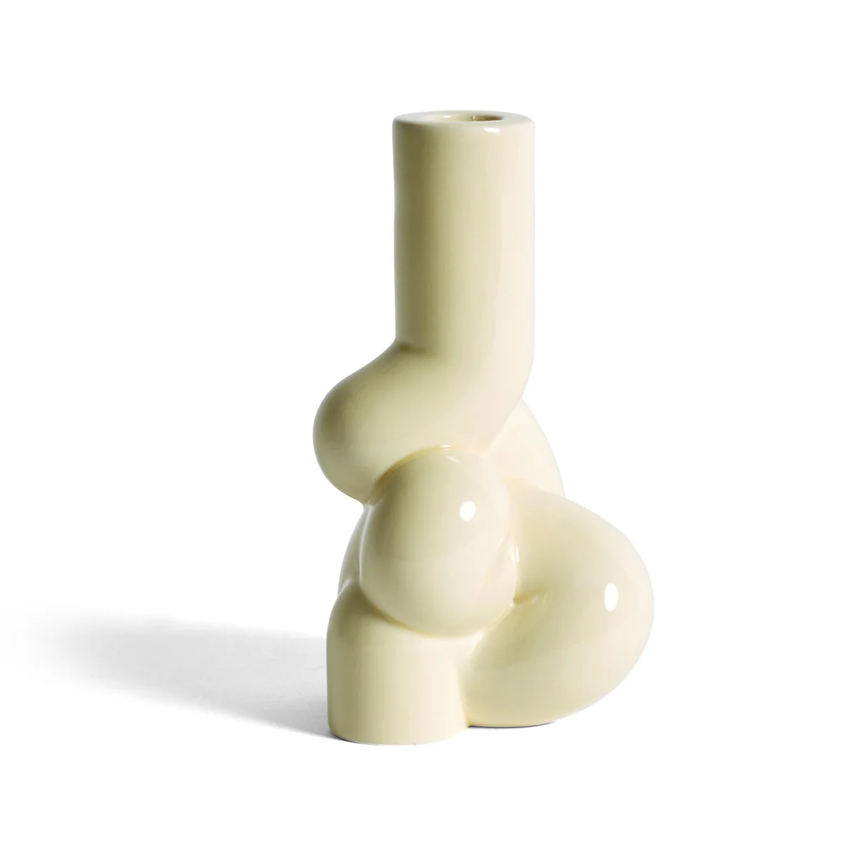 HAY - W&S Soft Kerzenhalter, Ø 9,5 x H 18 cm, soft gelb