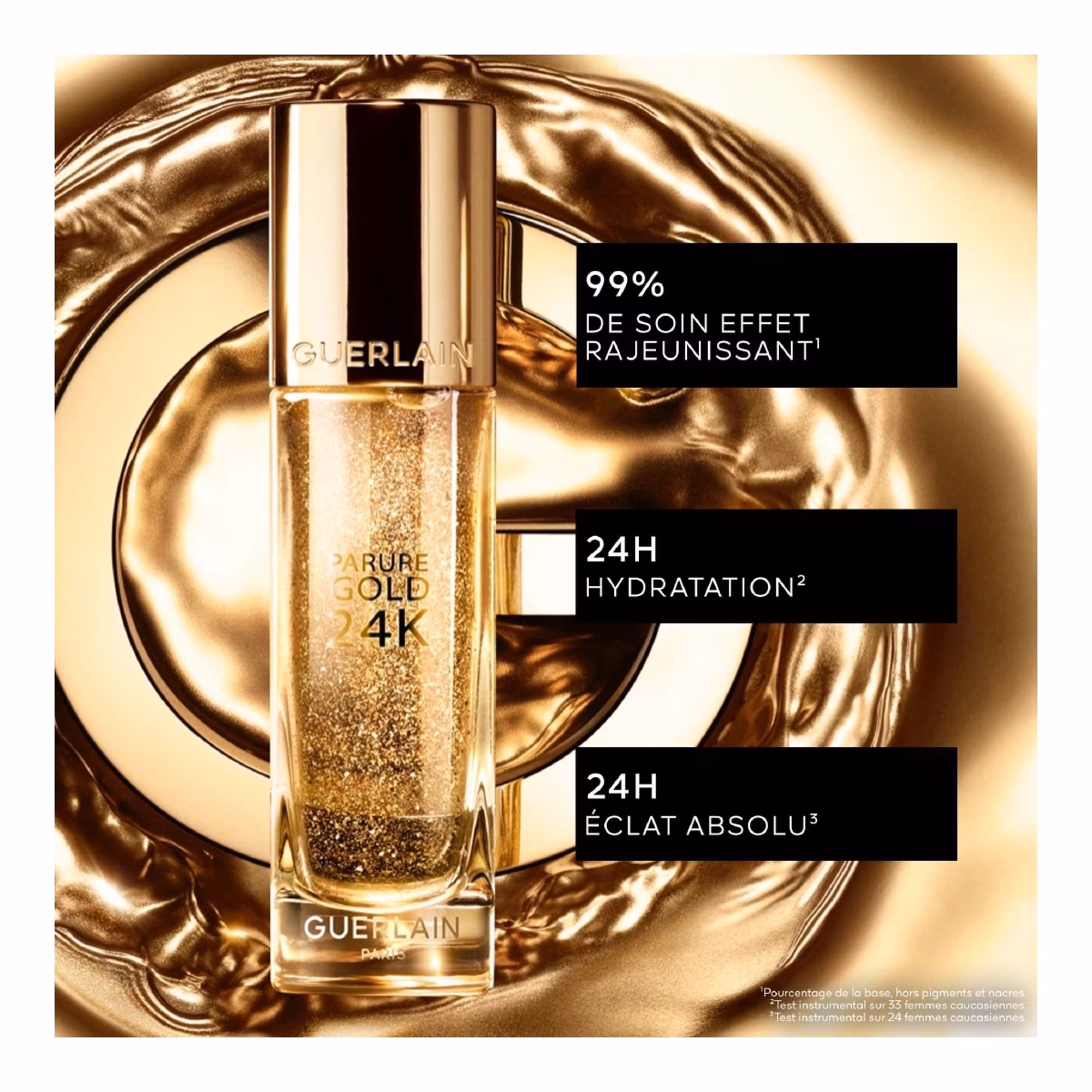 PARURE GOLD 24KBase de teint perfectrice concentré d?éclat - hydratation 24h
