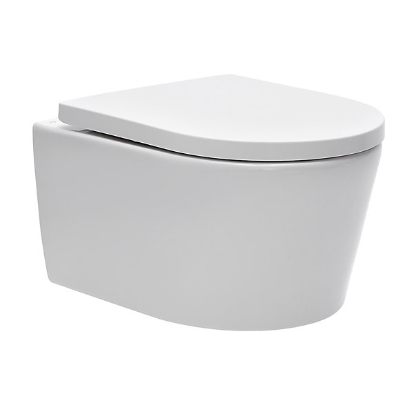 Pack WC Bati-support Geberit UP720 extra-plat   WC SAT sans bride   Abattant   Plaque   Set d'habillage (SLIM-SATrimless-C-sabo)