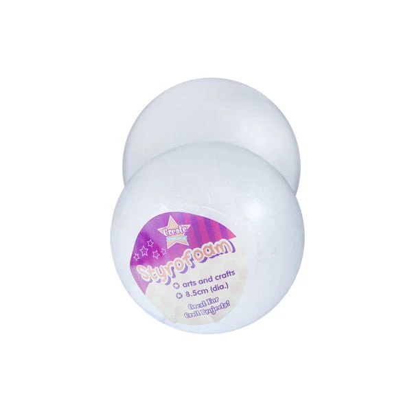 Styrofoam Ball 8.5CM 2 Pk