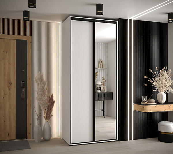 Armoire Davos 4 a portes coulissantes H. 235,2 x L. 110 x P. 60 2 portes