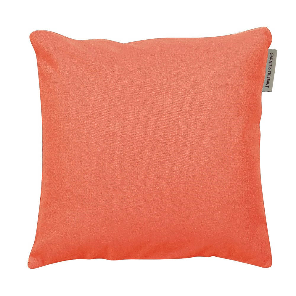 CONFETTIS CORAIL - Housse de coussin  pur coton orange 50x50
