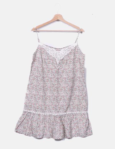 Camaïeu Dress with straps with floral print