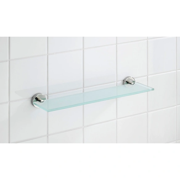 Glasablage »Bosio«, Edelstahl/Glas, Edelstahlfarben