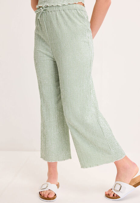 Older Girls Mint Stripe Culotte Trousers