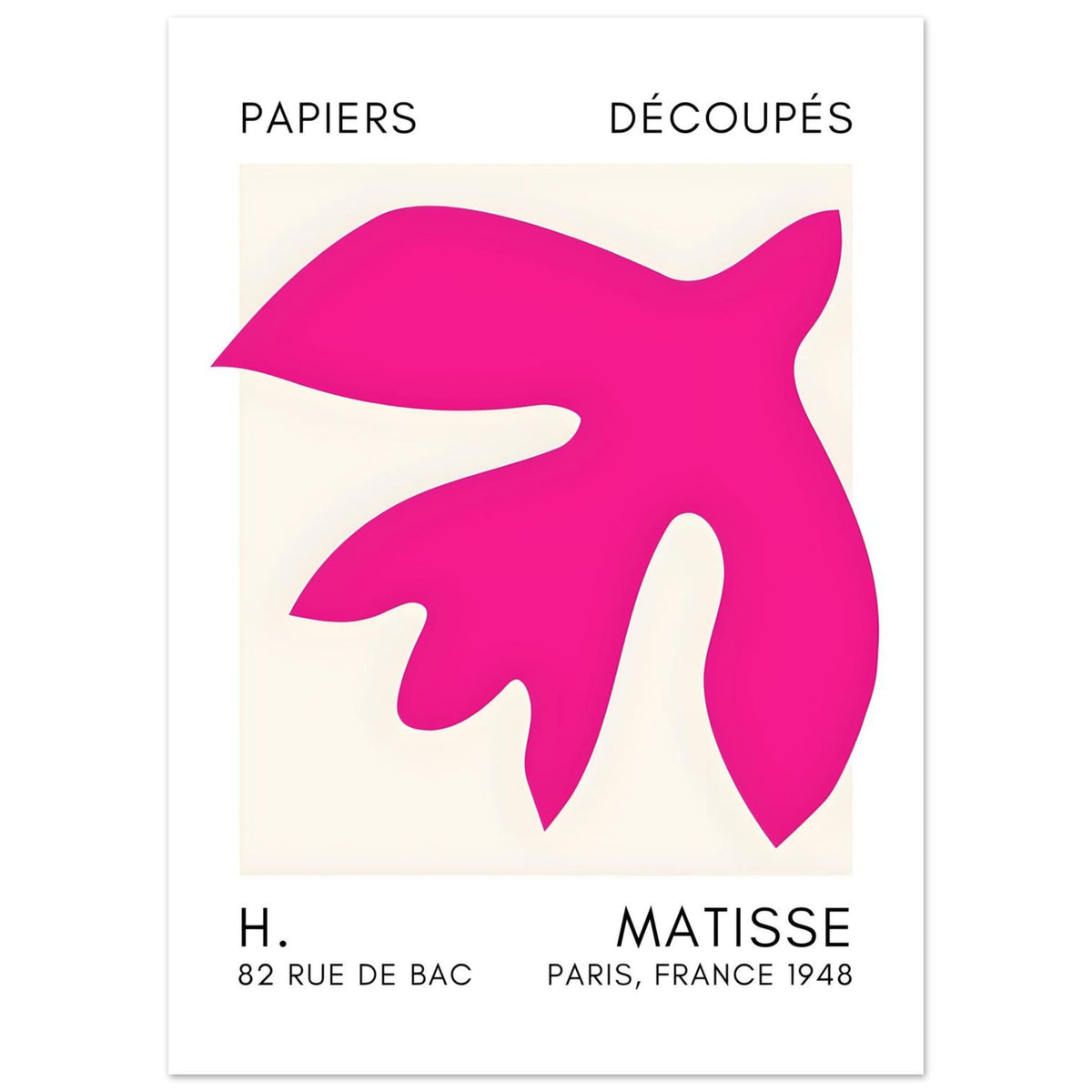 Artfulprints Poster Matisse – Floating forms pink  - 50x70 cm - Roze