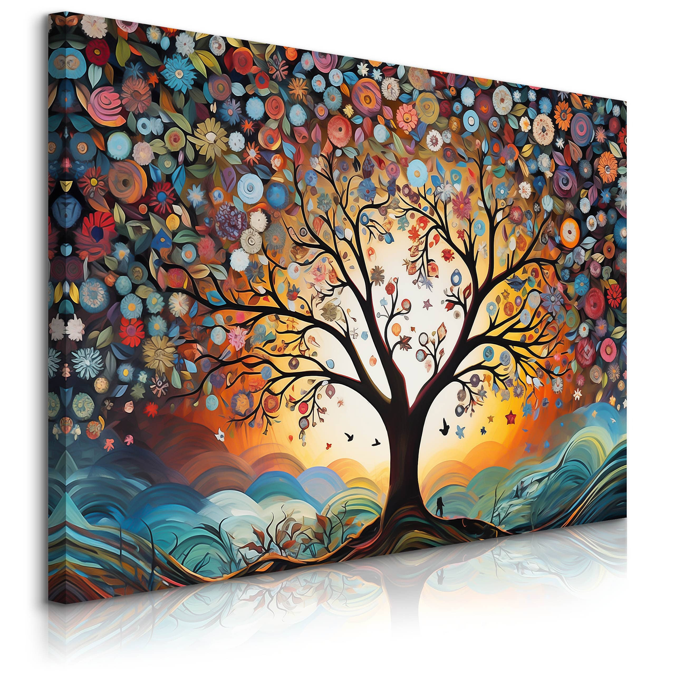 Obraz Abstrakcyjne Kolorowe Drzewo W Stylu Boho 30x20cm