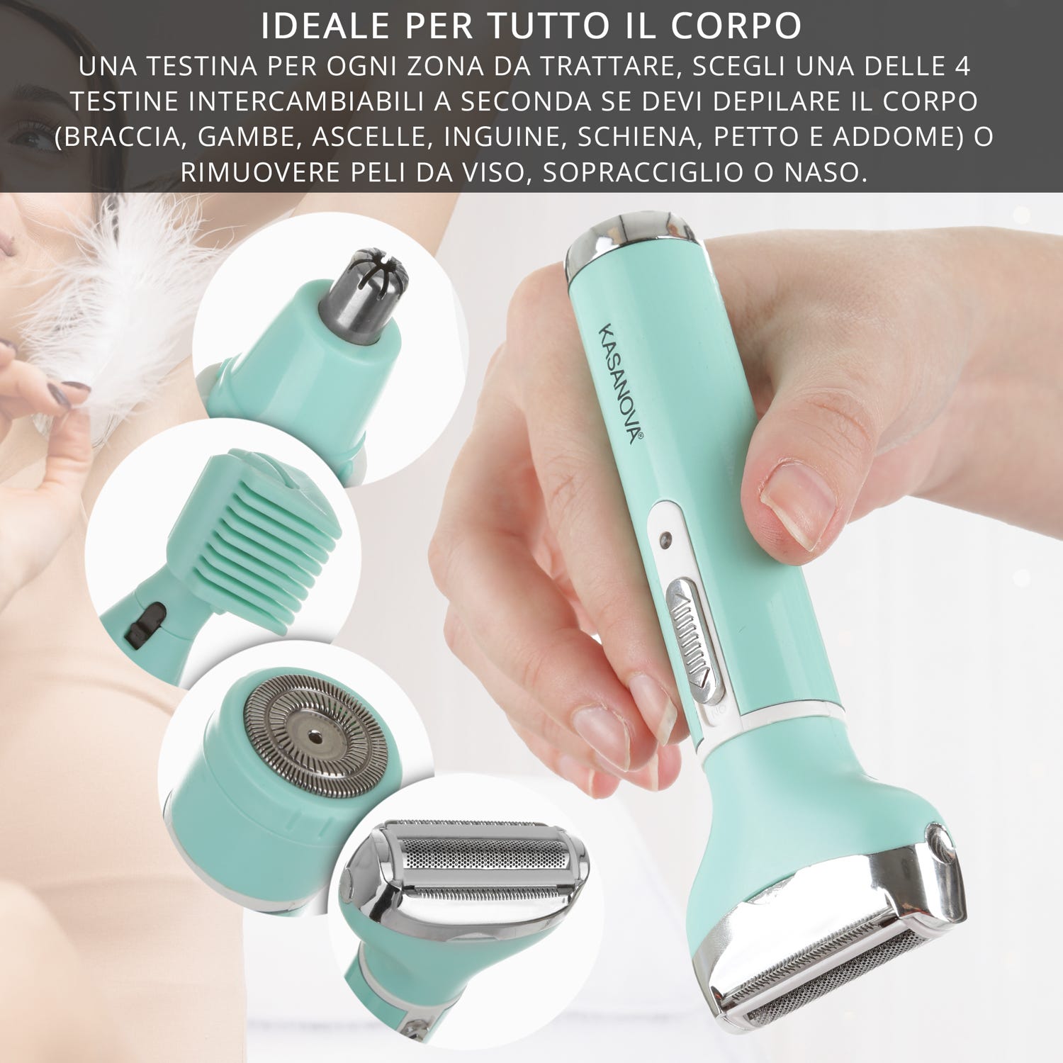 Rasoio 4 in 1 ricaricabile senza fili