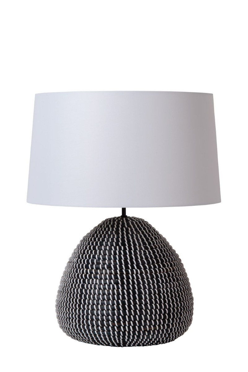Lampa stołowaczarno-biała Maduka 1xE27x40W wys:61cm Lucide