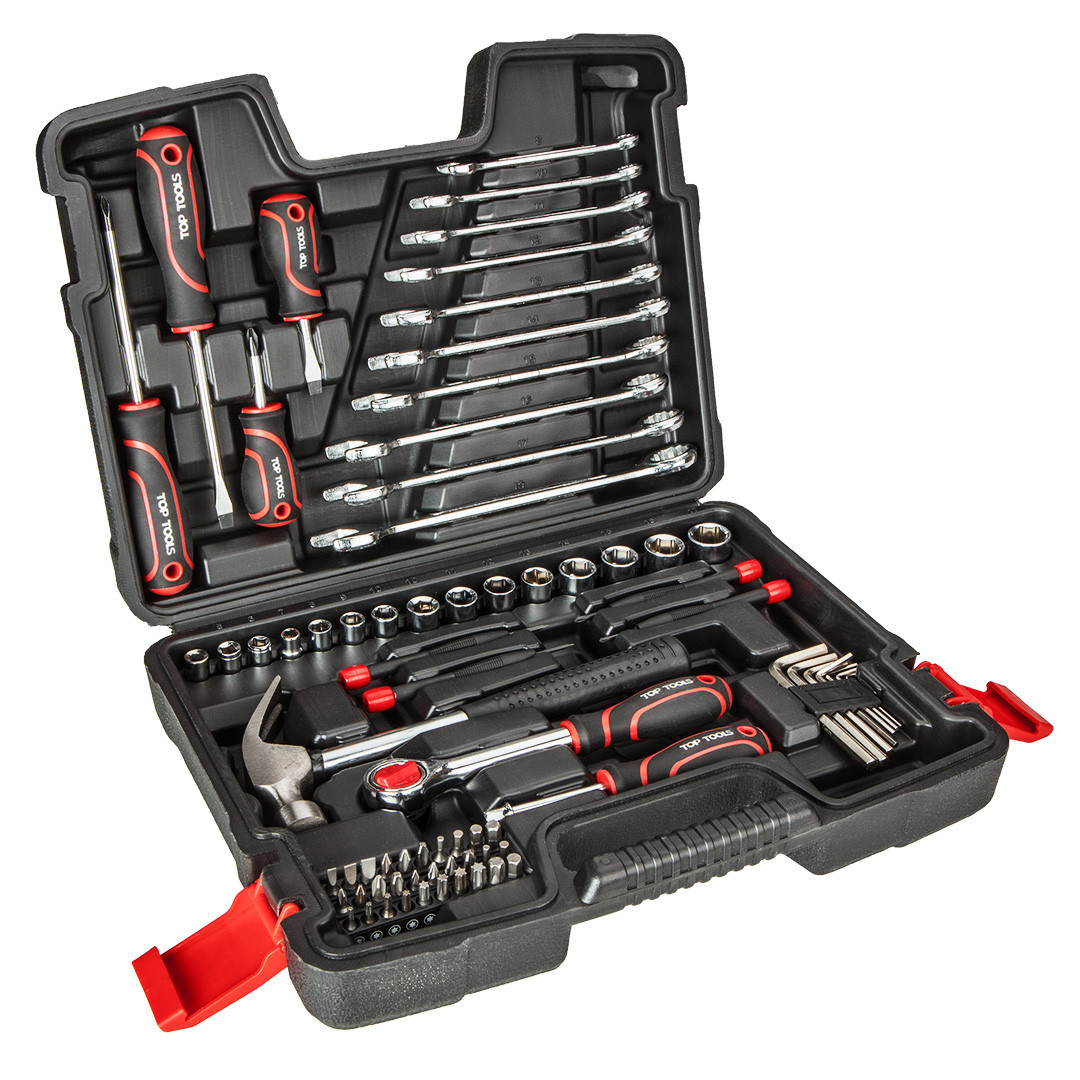Zestaw narzędzi 1/4, 3/8 73 szt. TOP TOOLS 38D500