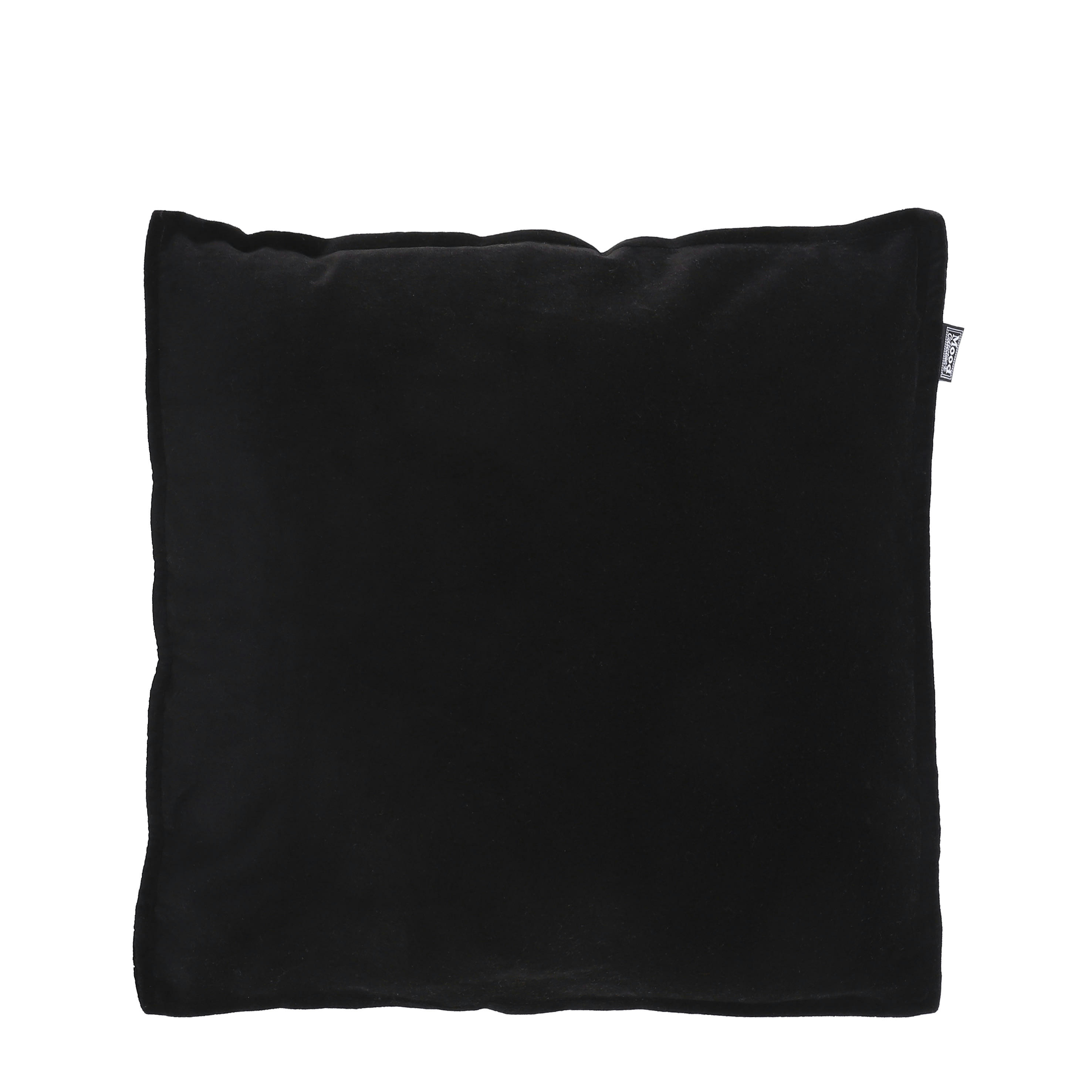 CHARME - Coussin en velours noir 50x50