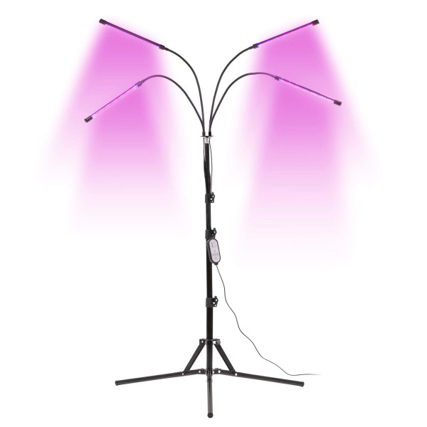Lampa do wzrostu roślin z 4 panelami LED do doświetlania, uprawy z timerem