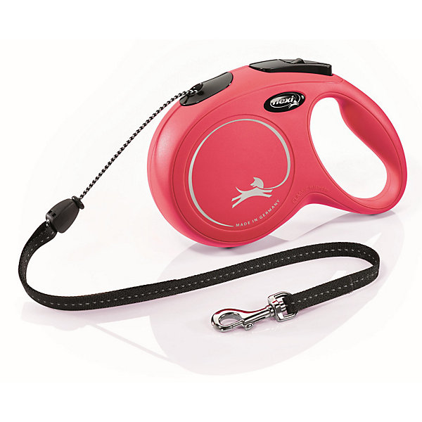 Laisse Flexi Classic Cordon M 8 m rouge chiens jusqu'à 20 Kg