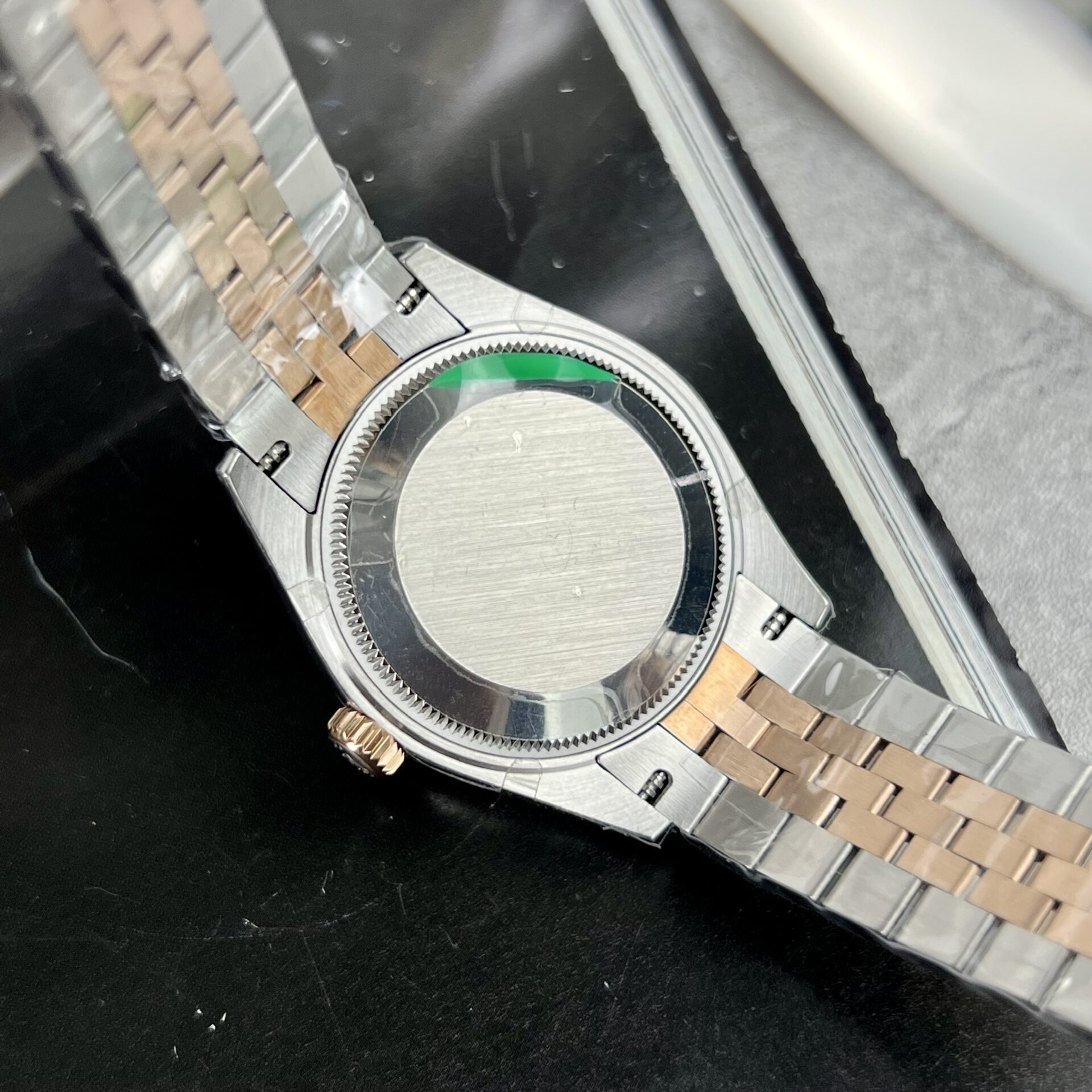 Rolex Datejust SS/RG Plated Flower Silver Dial CZ Diamonds 31mm Jub AAA Replica