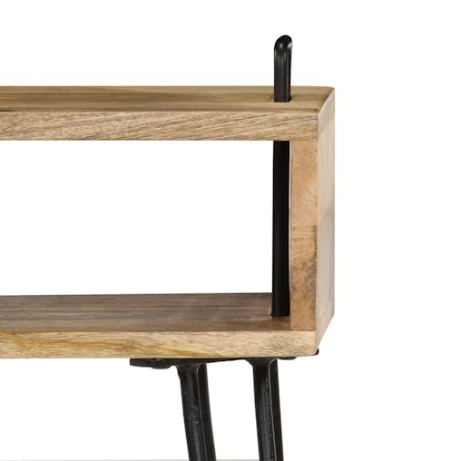 NNEVL Bedside Table Solid Mango Wood 40x34x47 cm