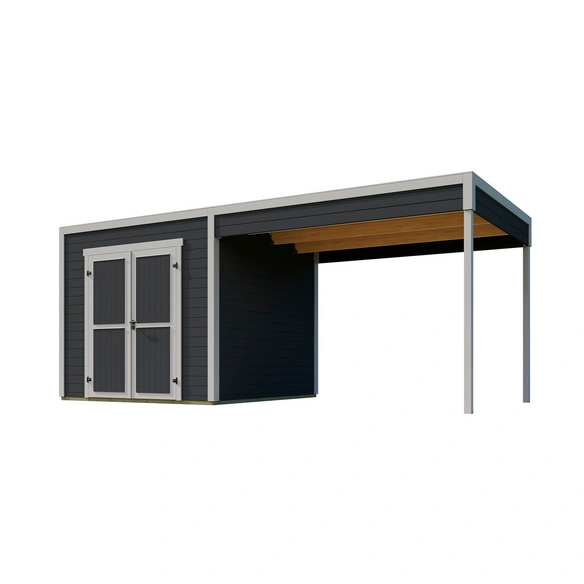 Gartenhaus, »Batu«, LxBxH: 550x400 cm, carbongrau