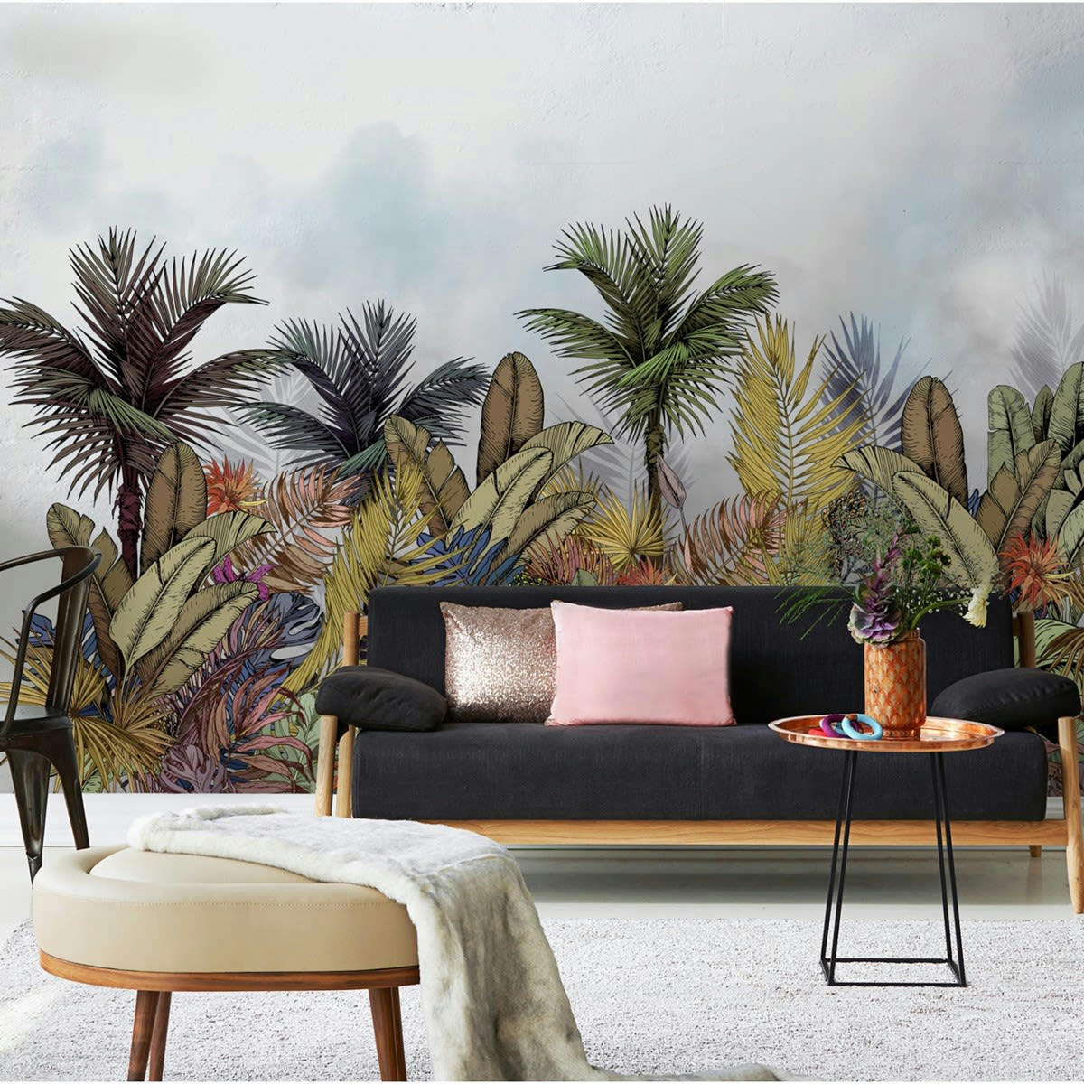 WALLIS - Papier peint panoramique motif floral Multicolore 432x280cm