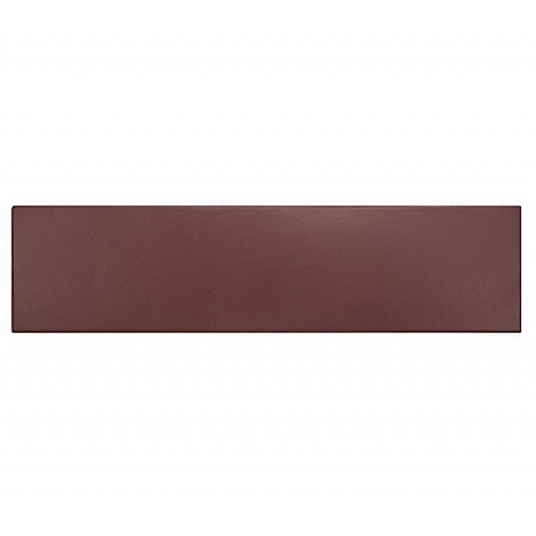 Carrelage sol / mur pose baton rompu chevron uni rouge bordeaux terre cuite mate STROMBOLI OXBLOOD