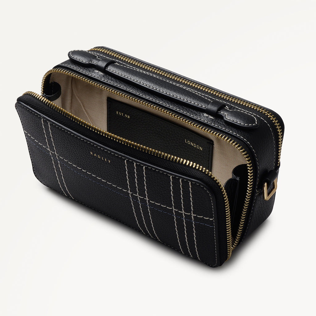 Calvert Way - Check - Small Ziptop Cross Body