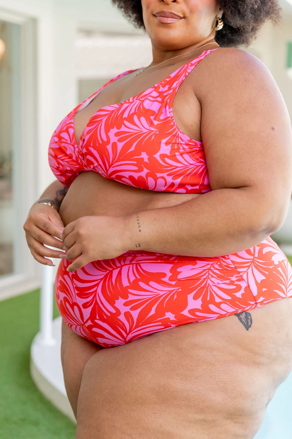 Burleigh Bikini Top in Pink Jungle