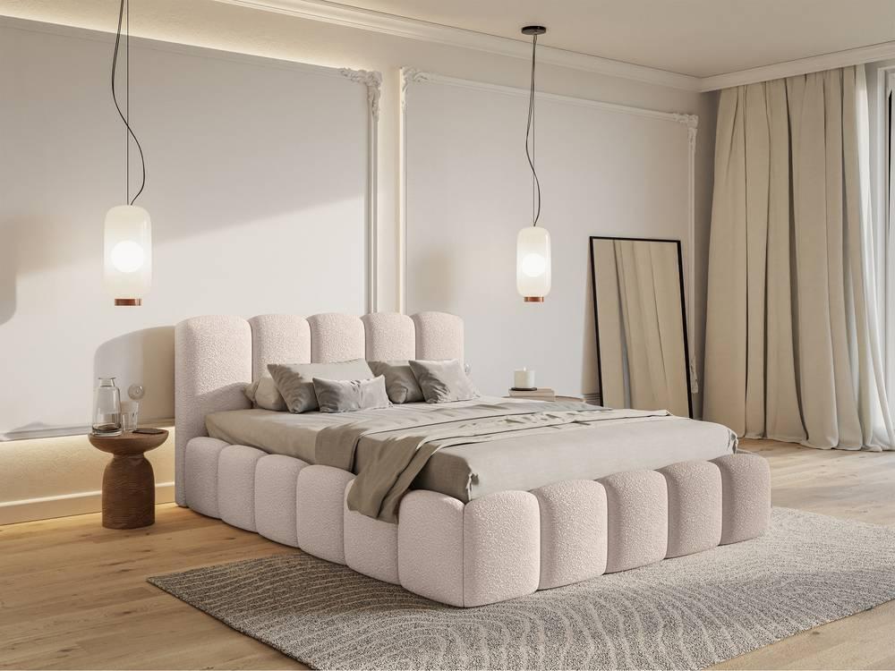 Bedframe Chloe II bouclé met opbergruimte 180 x 200 cm