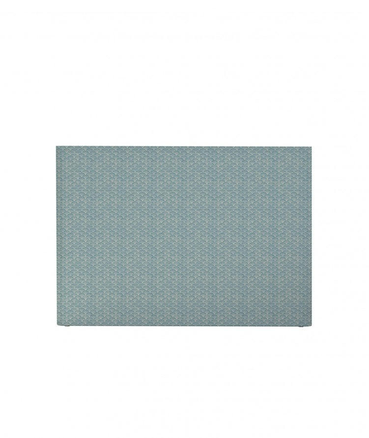 VAGUES - Tête de lit avec housse Bleu 140 cm