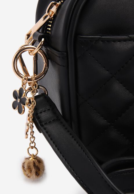 Womens Black Quilted Camera Bag