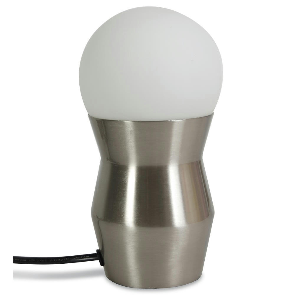 - Lampe tactile métal nickel satiné D9cm