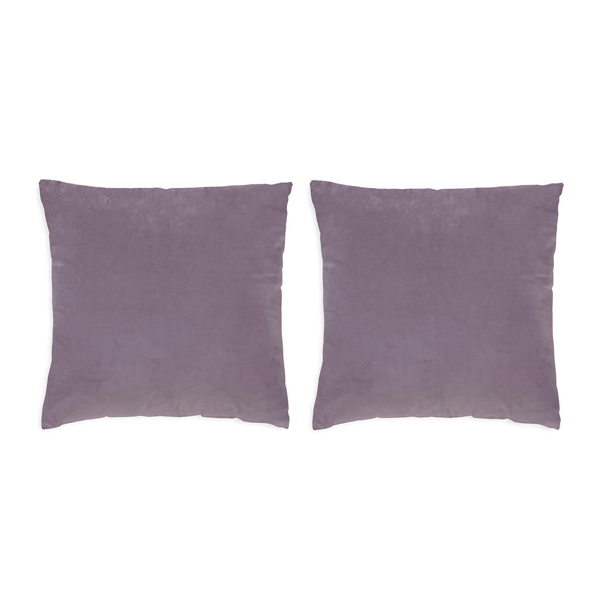 VELVET45 - Lot de 2 housses de coussin en velour  lavande 45x45 cm
