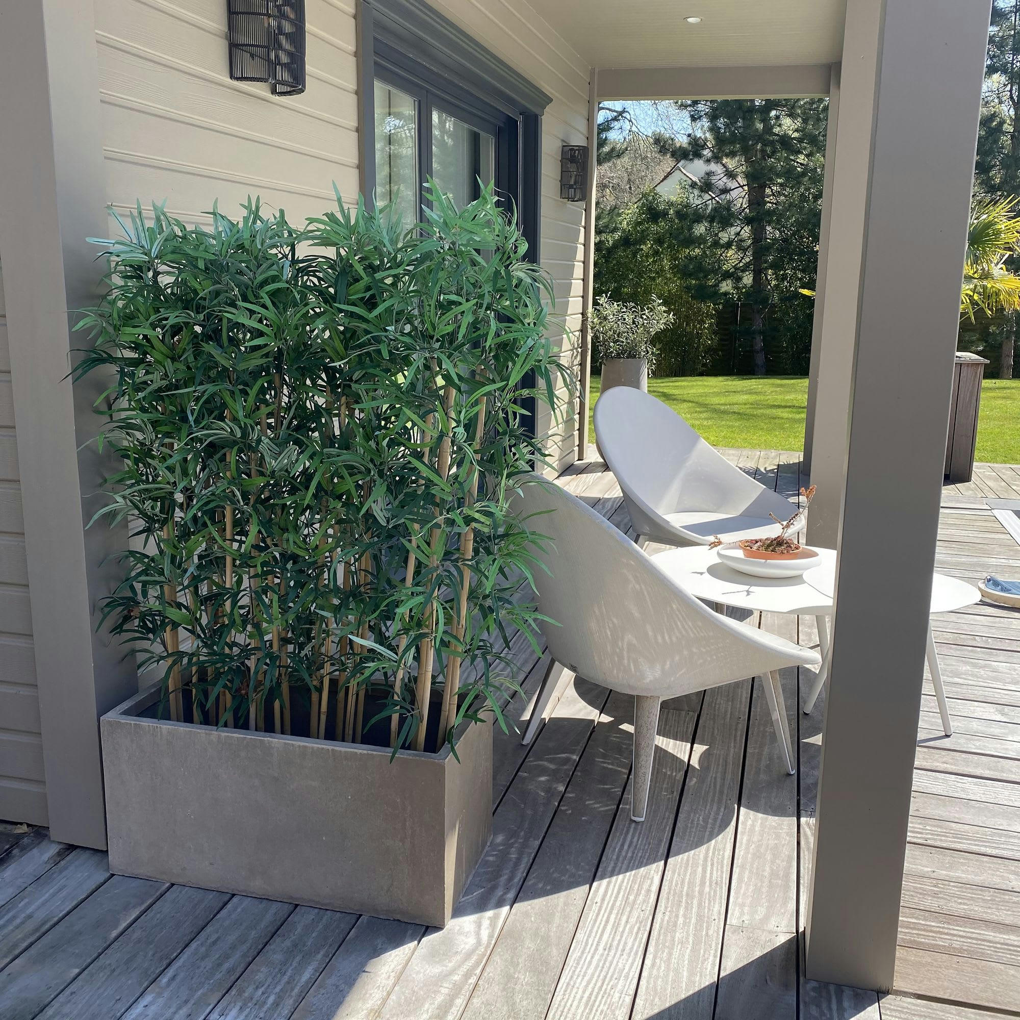 FARO - Lot de 2 pots en fibre d'argile h37/47cm