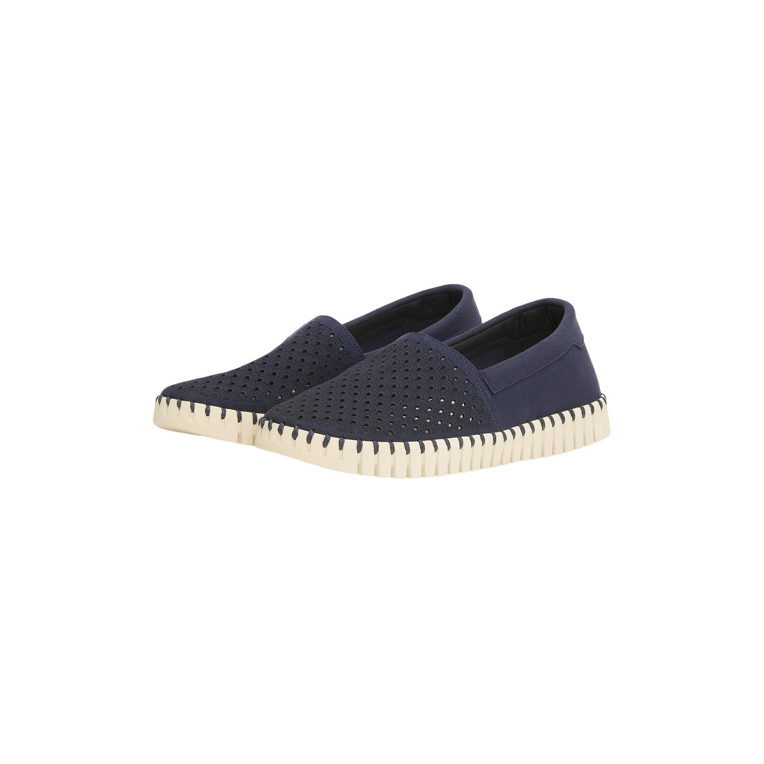 Tulip Espadrille, dark indigo pearled ivory