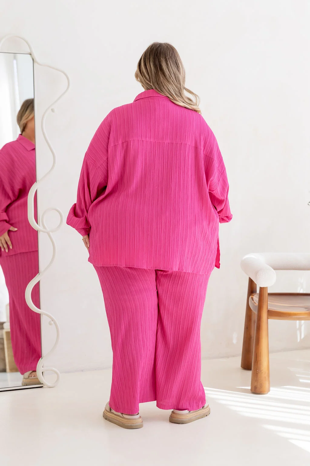 Camille Shirt in Hot Pink
