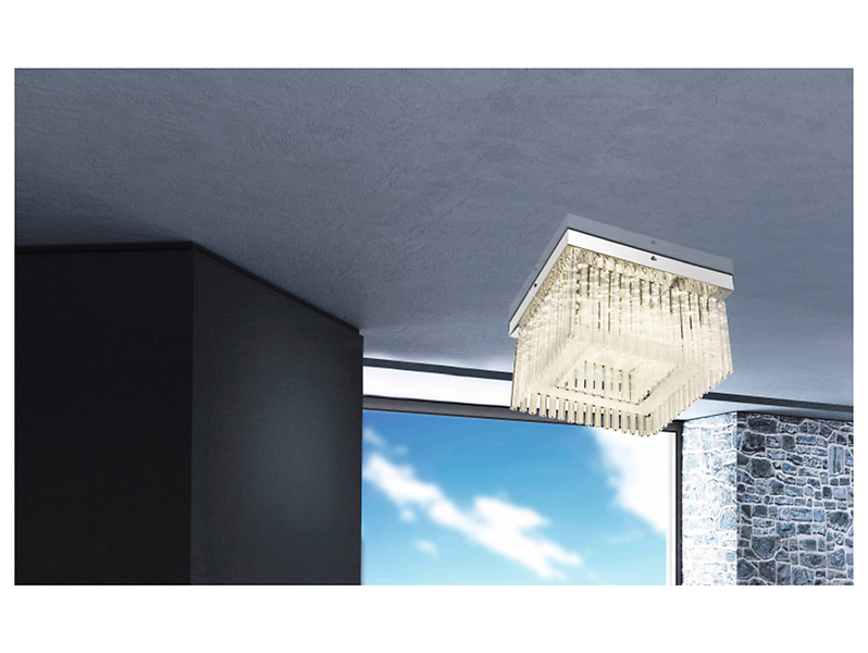 Lampa sufitowa Vince LED metalowa srebrna