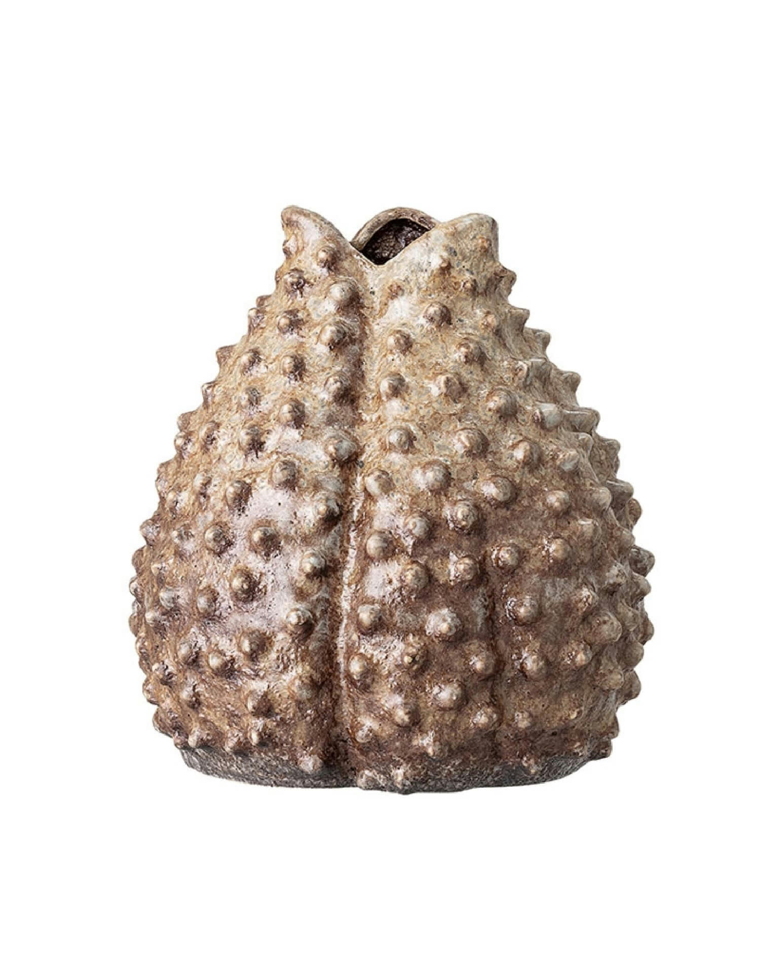 UN JOUR UN DESERT - Vase Lara en grès céramique marron H19 cm