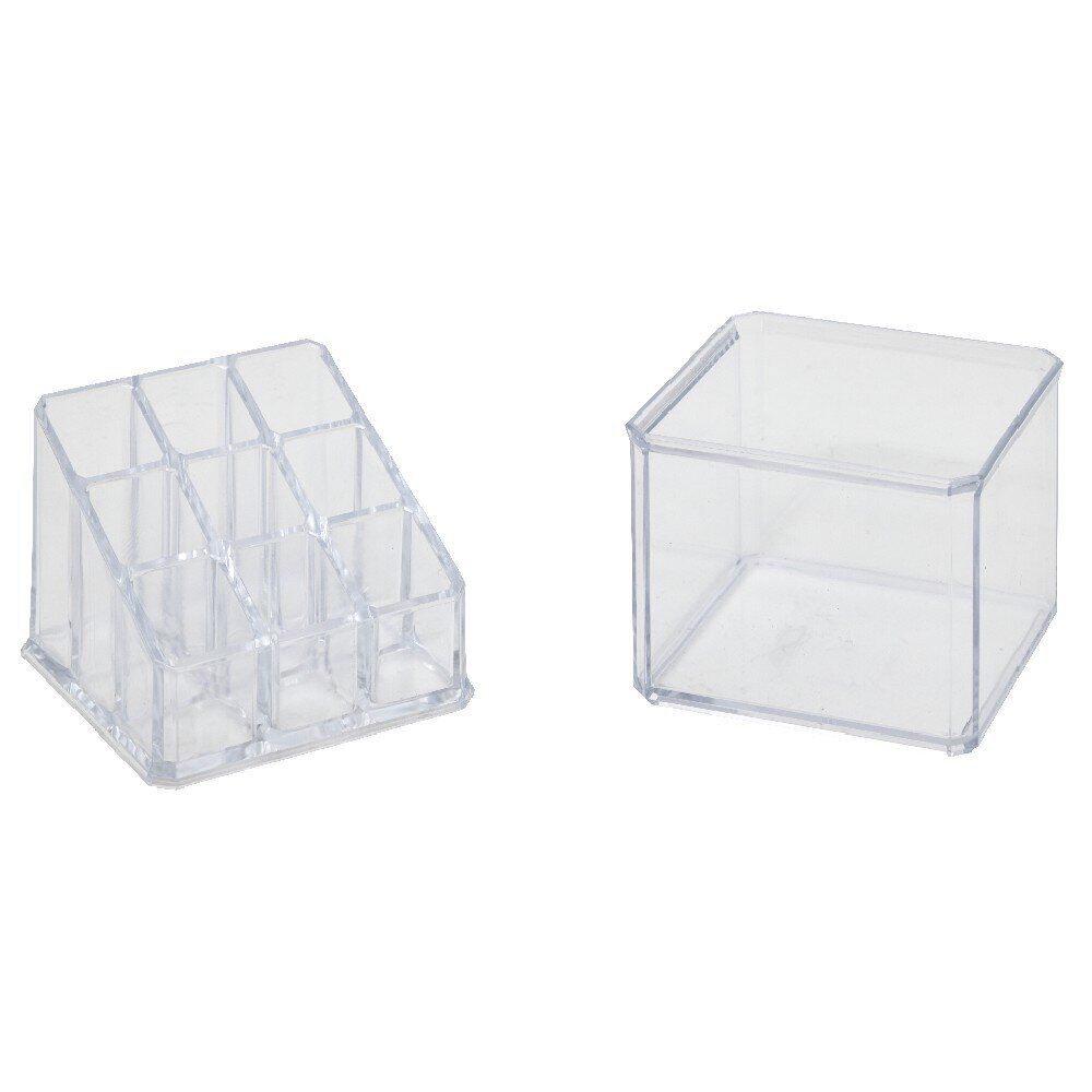 Organisateur à maquillage 2 niveaux transparent