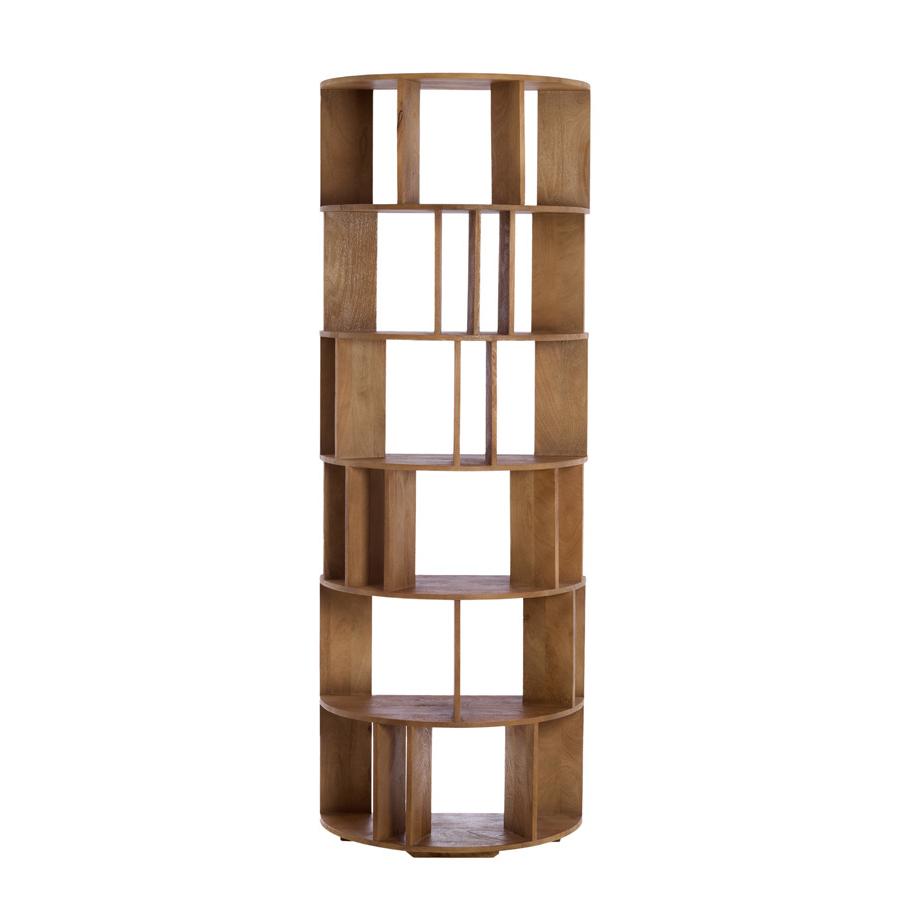 Light & Living - Limpya wandkast open 76x37x212 cm - lichtbruin