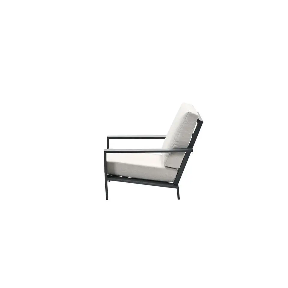 Lincoln lounge fauteuil - carbon black - desert sand