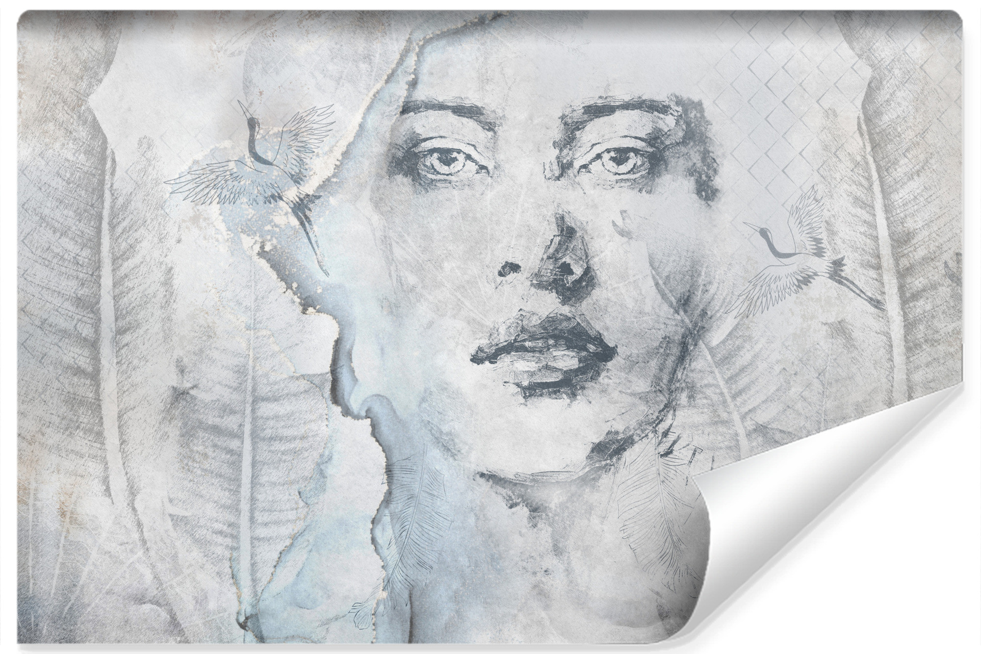 Fototapeta Do Salonu Twarz KOBIETA Beton 90x60cm