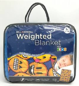 As Seen On TV Kid's Weighted Emoji Blanket, 7-lb