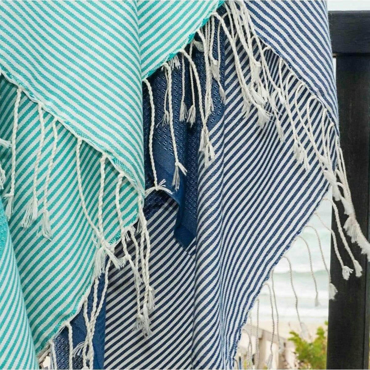 IBIZA - Fouta coton  100x200 vert turquoise