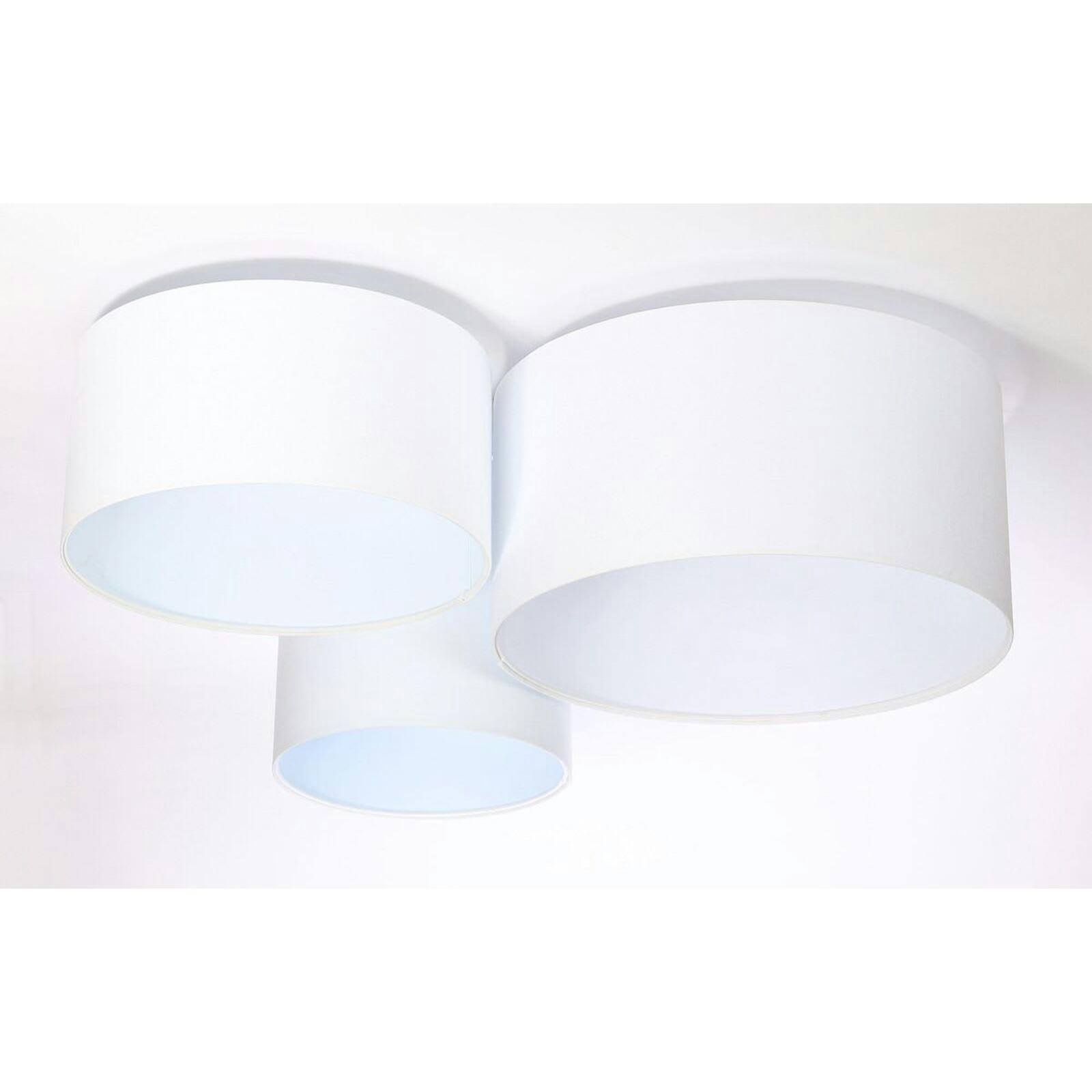 TRIO - Plafonnier Tissu Blanc