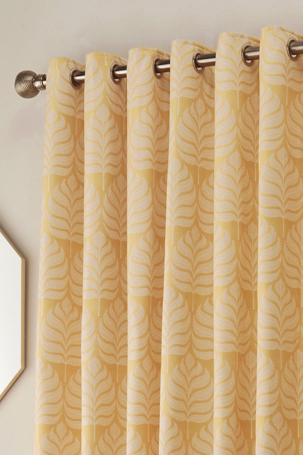 Paoletti Horto Embroidered Botanical Eyelet Curtains