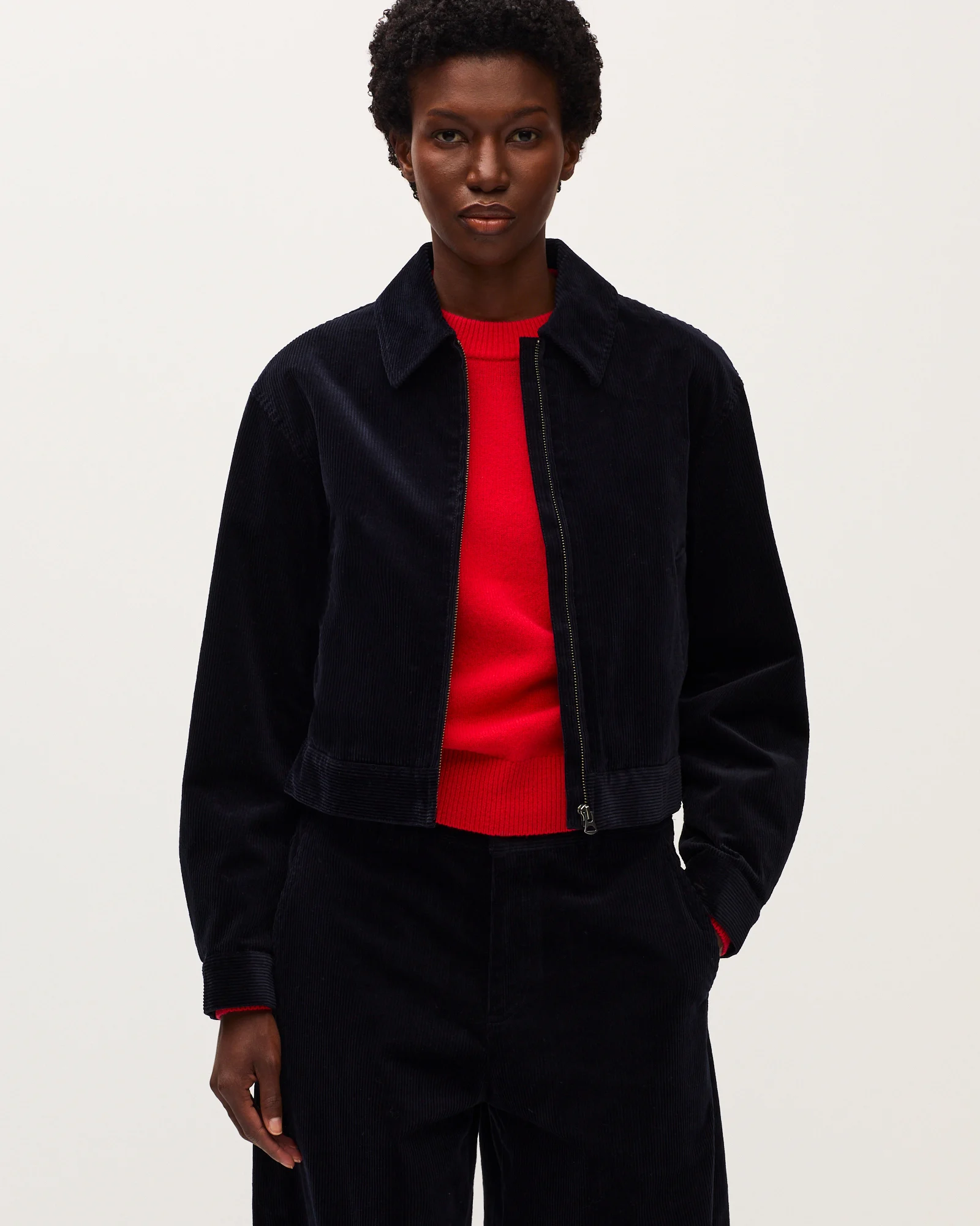 Blouson en velours côtelé