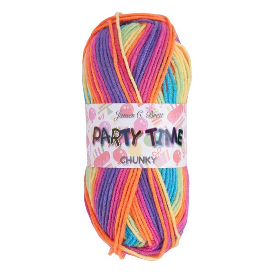 James C Brett PT1 Party Time Chunky Yarn 100g