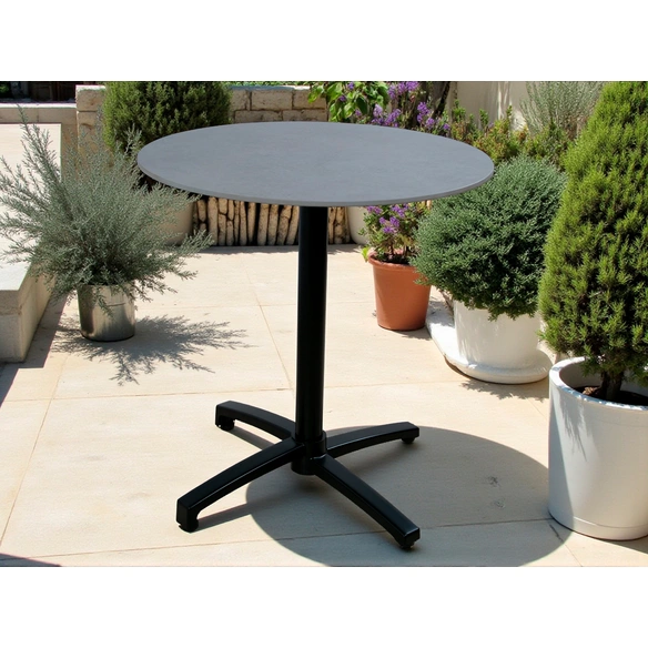 Klapptisch »Salvador«, anthrazit, Metall, 70 cm rund