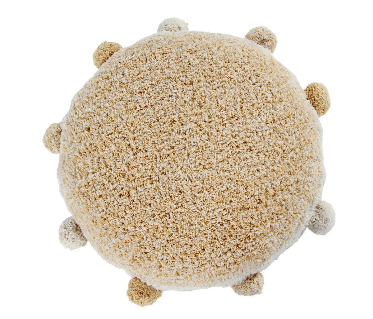 RE EDITION - Coussin coton rond jaune ø48