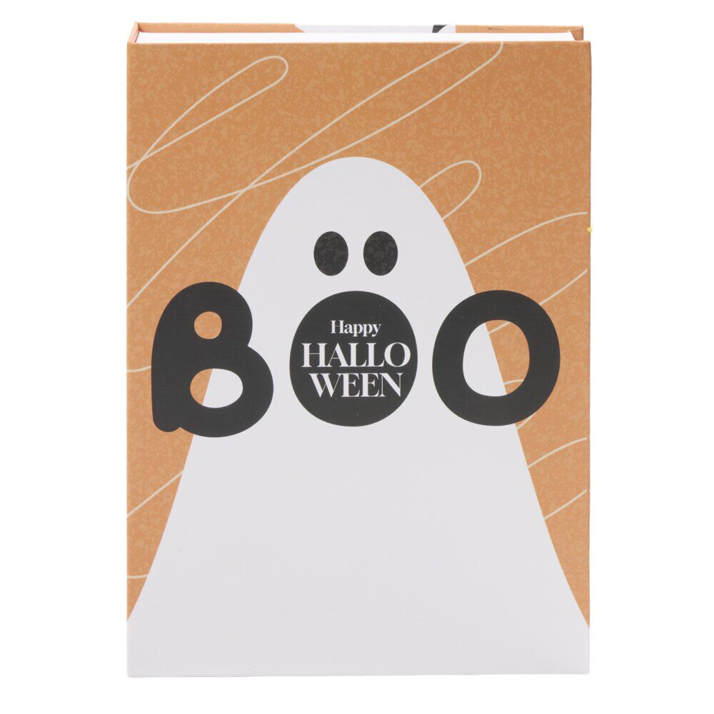 BoÎte livre déco Halloween fantôme cute rangement papier carton 18x25xép.3,7 cm