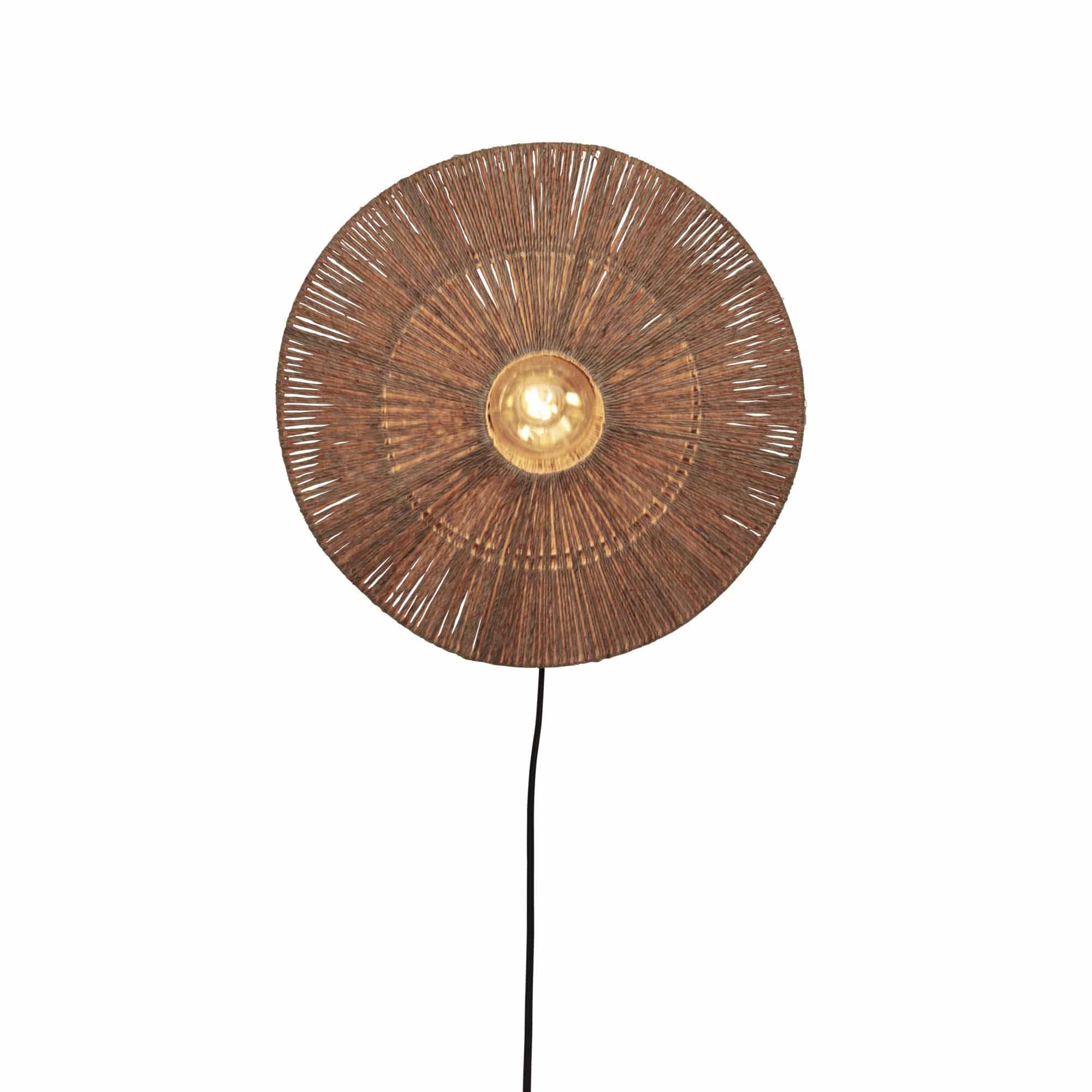 GOOD&MOJO wandlamp Iguazu - bruin - Ø55cm