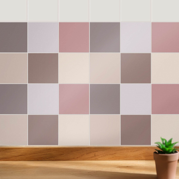 Naklejki na kafelki 10x10 cm Paleta naturalnych barw 24 szt.