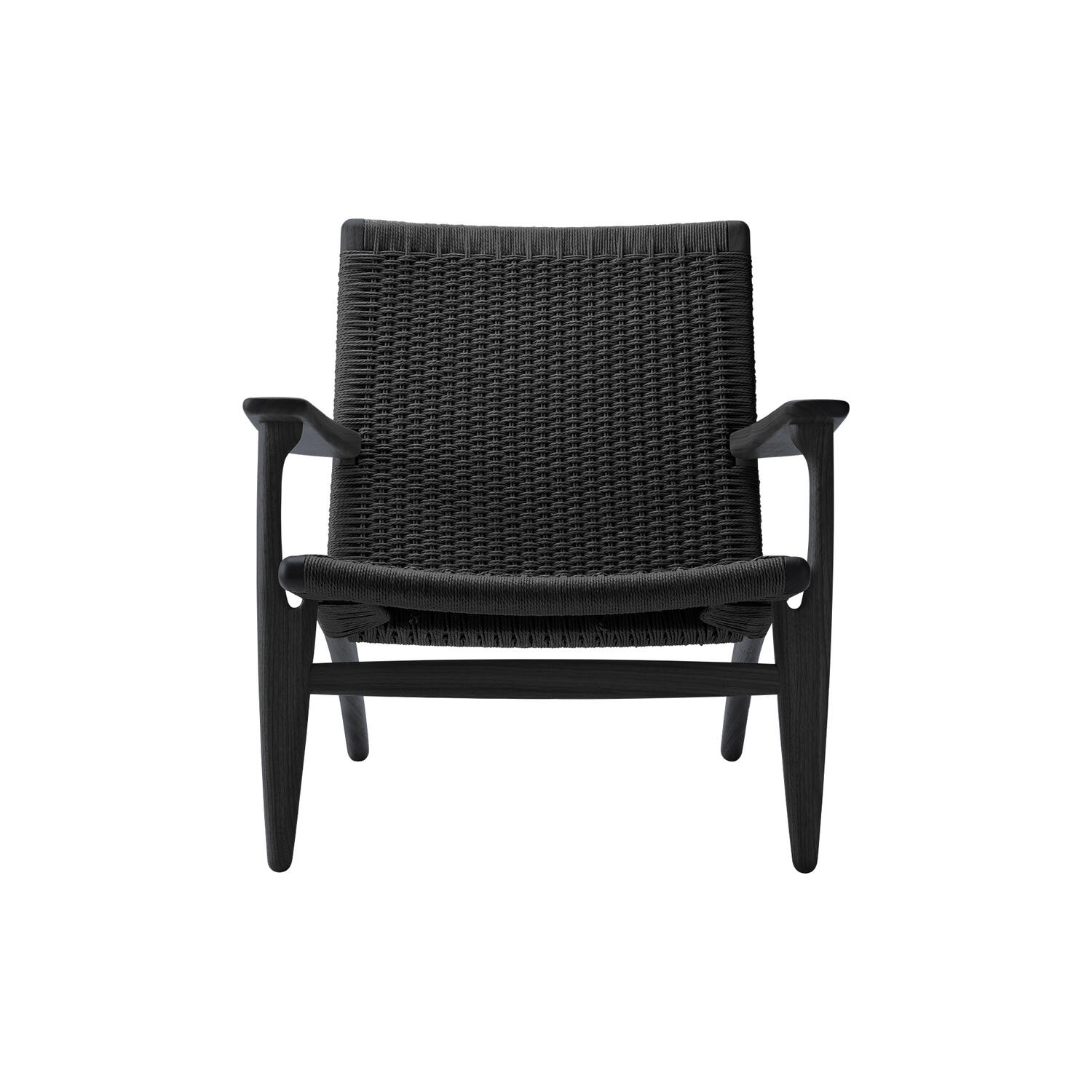 CH25 loungestol, sortlakeret eg/sort